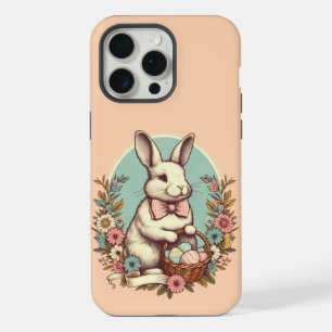 Cute, vintage Easter bunny/egg/basket  iPhone 15 Pro Max Case
