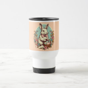 Cute, vintage Easter bunny/egg/basket Travel Mug