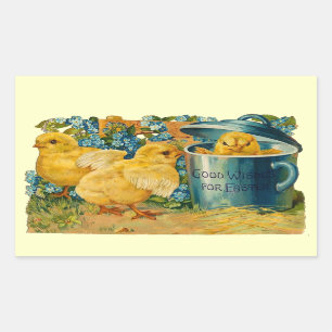 Cute Vintage Easter Chicks Sticker