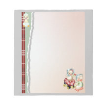 Cute Vintage Easter Ducks Notepad