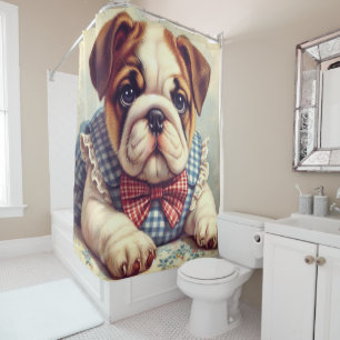 Cute Vintage English Bulldog Art