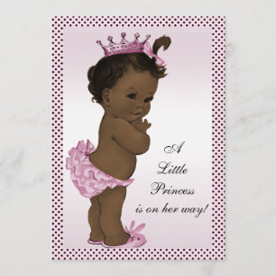 Cute Vintage Ethnic Princess Baby Shower Invitation
