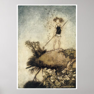 Cute Vintage Faerie Poster