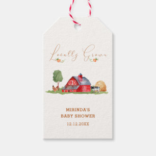 Cute Vintage Farmers Market Barnyard Baby Shower Gift Tags