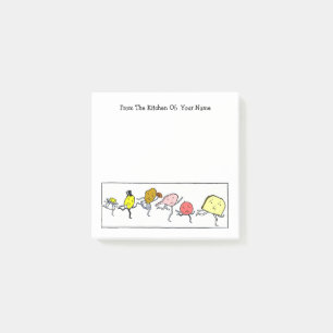 Cute Vintage Foods Editable Post it Notes