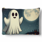 Cute, vintage ghost & pumpkin halloween art
