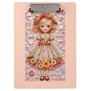 ~ Cute Vintage Girl ~ Clipboard