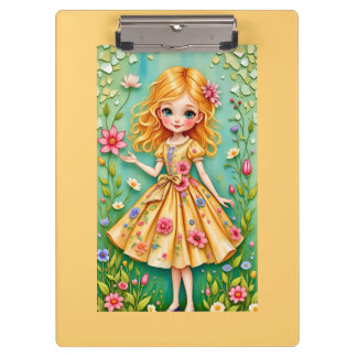 ~ Cute Vintage Girl ~ Clipboard