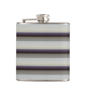 Cute vintage grey blue stripes hip flask