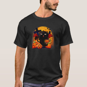 Cute Vintage Halloween Costume Pumpkin And Black C T-Shirt