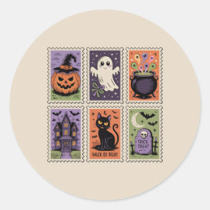 Cute Vintage Halloween Sticker Set -Adorable Ghost