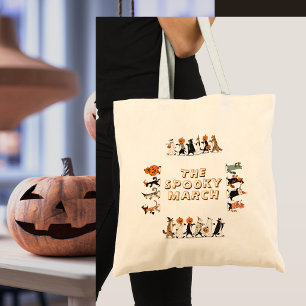 Cute Vintage Halloween The Spooky March Tote Bag