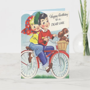 Cute Vintage Happy Birthday Card