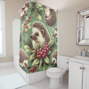 Cute Vintage Hedgehog Pattern