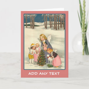 Cute Vintage Illustration on Holiday Cards