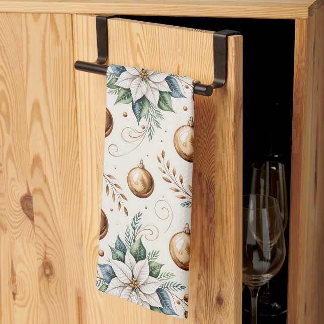 Cute Vintage Inspired Christmas Kitchen Towel (Thirds Fold)