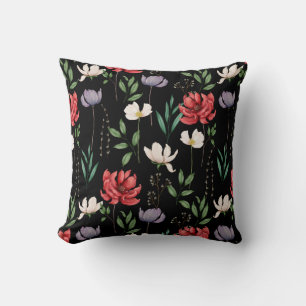 Cute Vintage Inspired Floral Pattern Throw Pillow