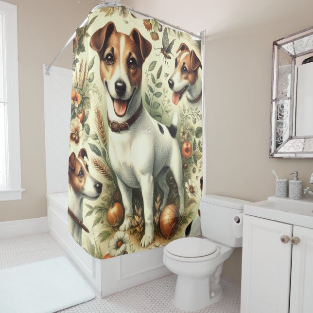 Cute Vintage Jack Russell Terrier (In Situ)