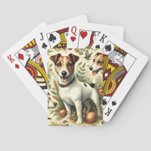 Cute Vintage Jack Russell Terrier Playing Cards
