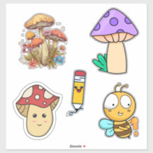Cute vintage Kawaii Add your image Funny Mushroom