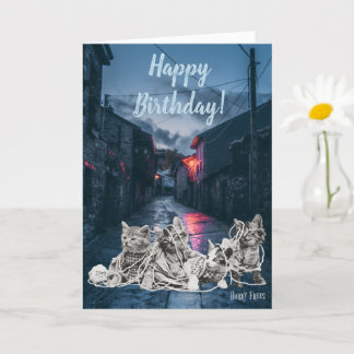 Cute vintage Kittens Photo Carte d'anniversaire