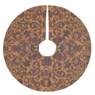 Cute vintage paisley seamless patterns design brushed polyester tree skirt
