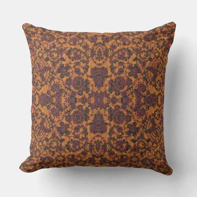 Cute vintage paisley seamless patterns design throw pillow (Front)