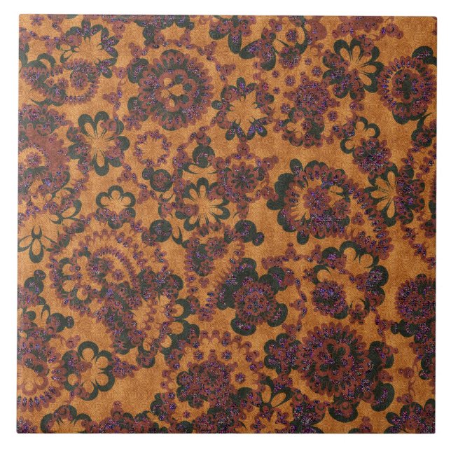 Cute vintage paisley seamless patterns design tile (Front)