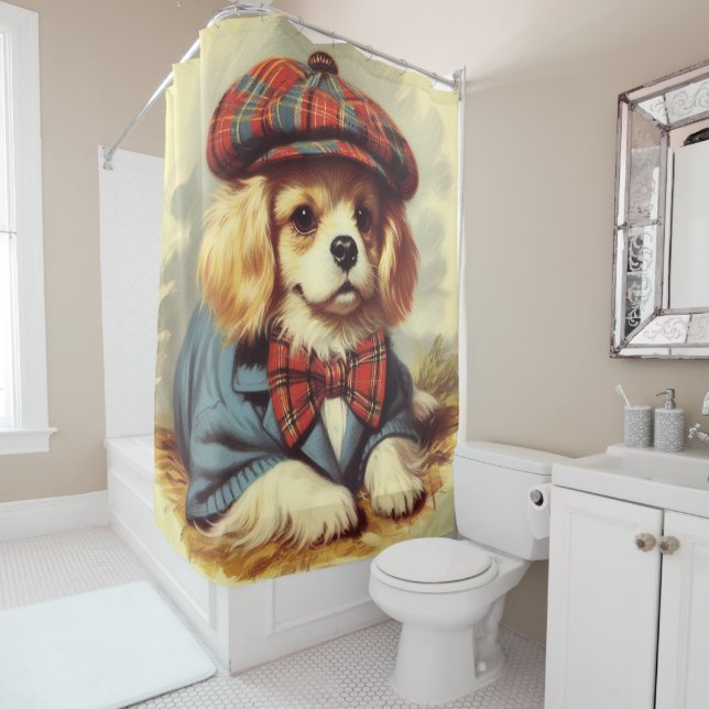 Cute Vintage Puppy Painting (In Situ)
