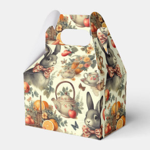Cute Vintage Rabbit Painting Favor Box