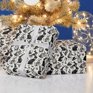 Cute Vintage Rabbit Pattern Wrapping Paper