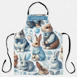 Cute Vintage Rabbit Seamless Apron