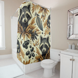 Cute Vintage Racoon Pattern