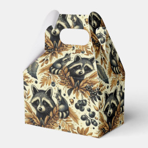 Cute Vintage Racoon Pattern Favor Box