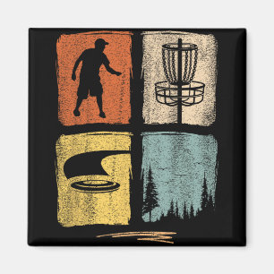 Cute Vintage Retro Disc Golf Funny Where's The Fri Magnet