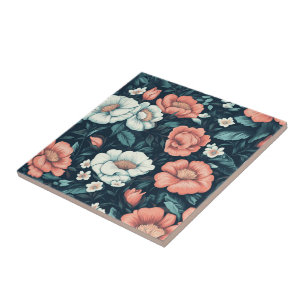 Cute Vintage Rose Ceramic Tiles For Artful Floor