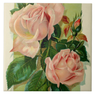 cute vintage roses decor crafting tile