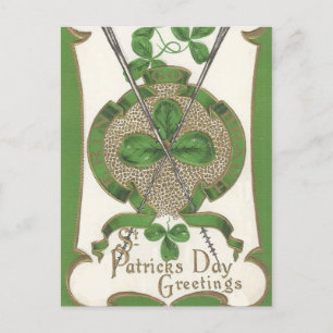cute vintage Saint Patrick's Day Holiday lady post