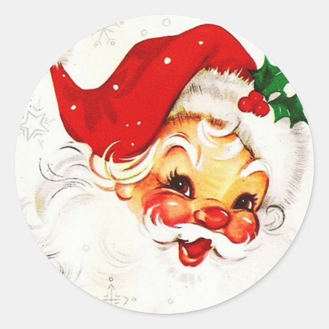 Cute Vintage Santa / Father Christmas Labels (Front)