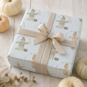 Cute Vintage scarecrow halloween Wrapping Paper