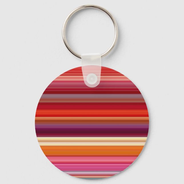 Cute vintage striped colours throw pillow keychain (Front)
