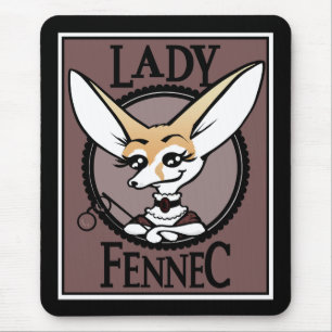 CUTE VINTAGE STYLE CARTOON FENNEC FOX MOUSE PAD