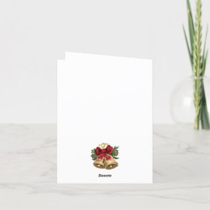 cute vintage tabby cat christmas card