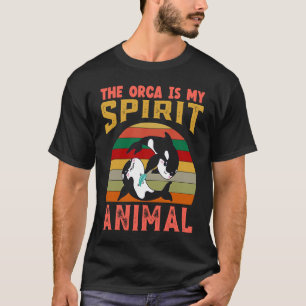 Cute Vintage The Orca Is My Spirit Animal Whale  2 T-Shirt