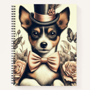 Cute Vintage Toy Fox Terrier Notebook