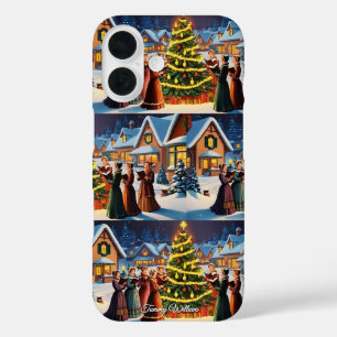 Cute Vintage Traditional Elegant Merry Christmas iPhone 16 Case