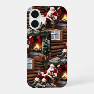 Cute Vintage Traditional Elegant Merry Christmas iPhone 16 Case