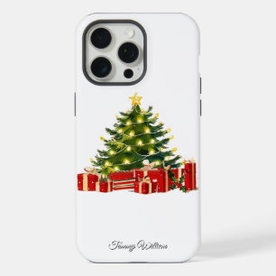 Cute Vintage Traditional Elegant Merry Christmas iPhone 15 Pro Max Case