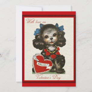 Cute Vintage Valentines Day Dog