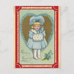 Cute Vintage Valentines Day Greetings Postcard